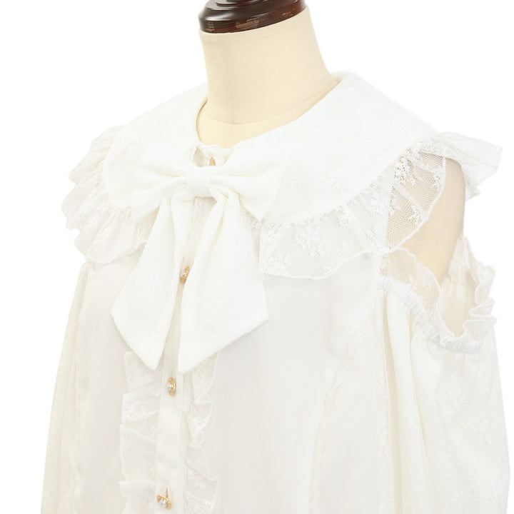 USED】【axes femme kawaii/Mサイズ】ブルーミングレースブラウス