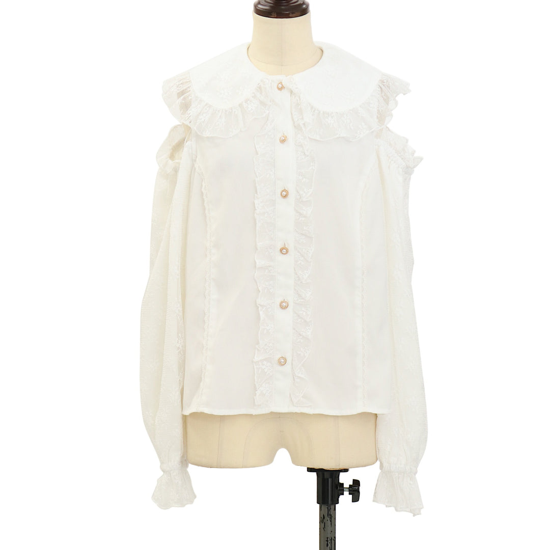 USED】【axes femme kawaii/Mサイズ】ブルーミングレースブラウス