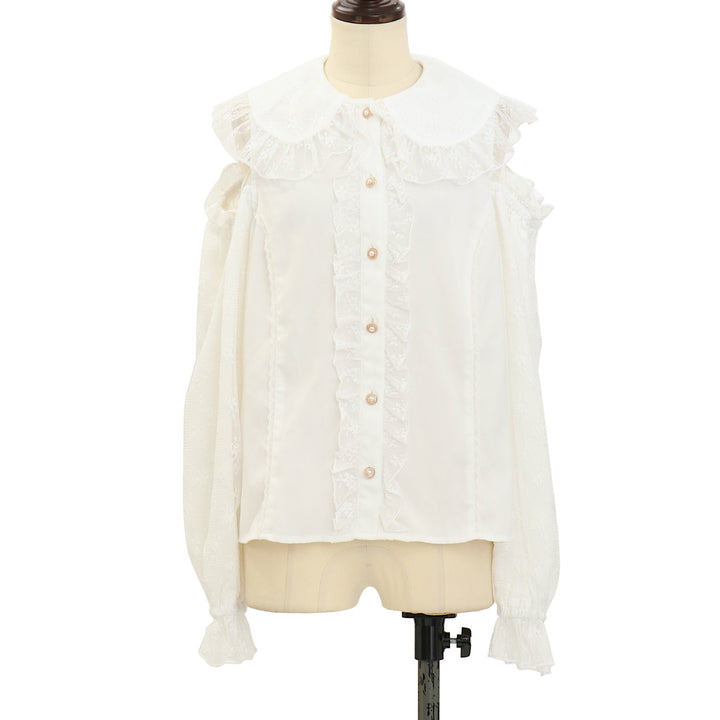 USED】【axes femme kawaii/Mサイズ】ブルーミングレースブラウス