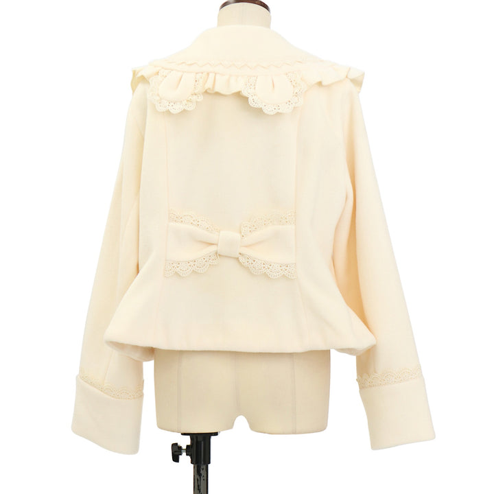 amiur 2way シャギーミディコート ベージュ USED】【axes femme kawaii/Mサイズ】ショコラベアショートコート