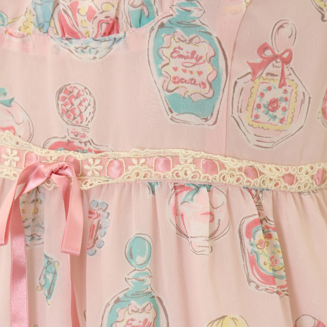 Emily Temple Cute 花柄・動物柄プリントワンピース USED】香水瓶プリントワンピース | Emily Temple cute | ロリータ