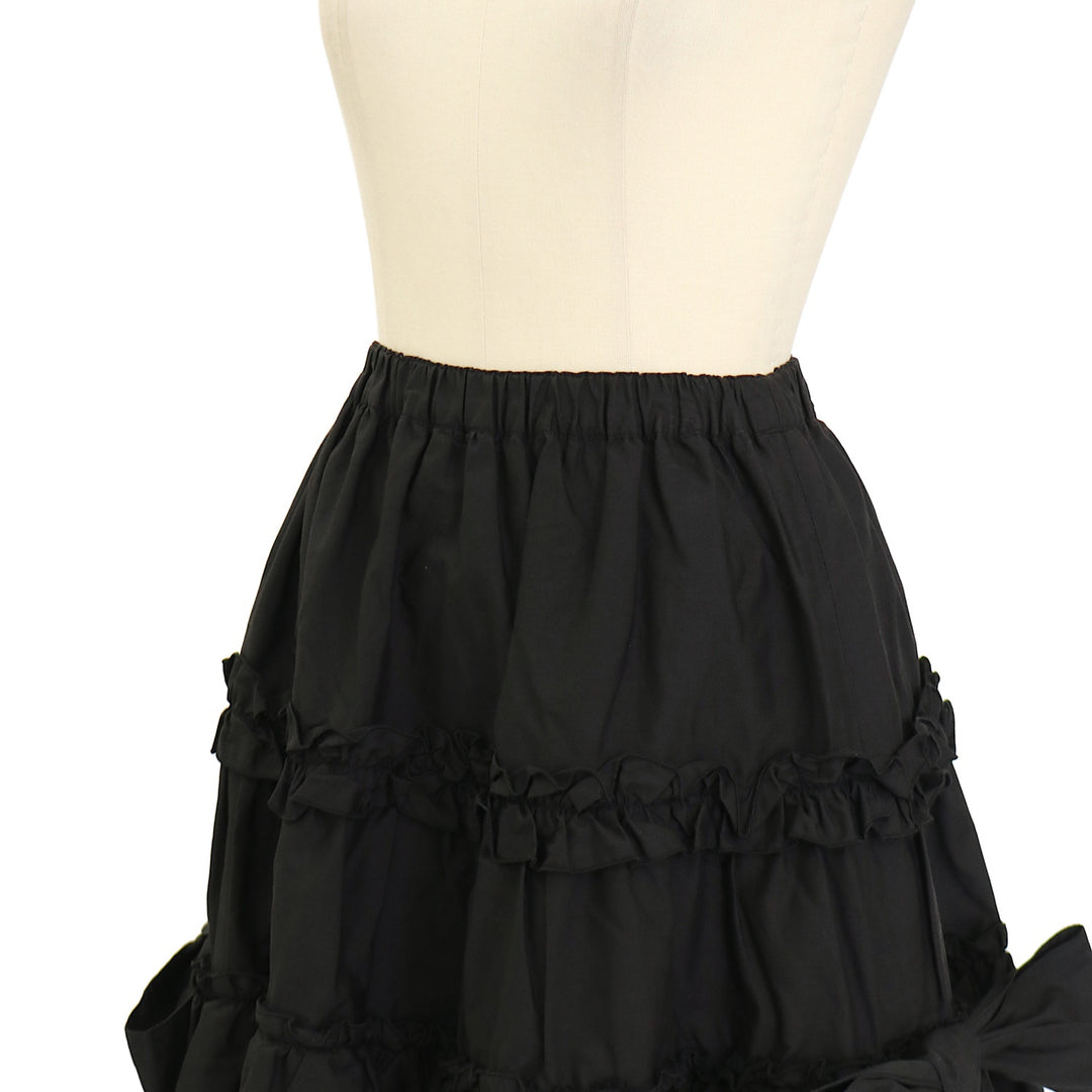 BLACK PEACE NOW♡日本製ゴシックスカート USED】【PEACE NOW/Mサイズ】サイドリボンフリルスカート | BLACK