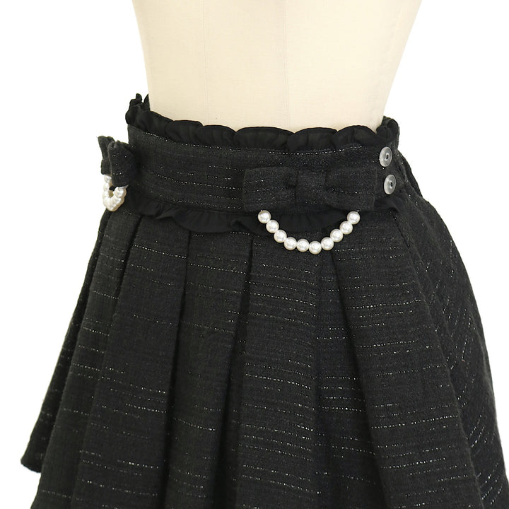 ハンドメイドスモック　size120 リボン　No.260 USED】おリボンパールツイードスカパン | Ank Rouge Wunderwelt Online