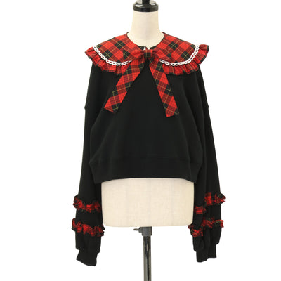 USED】タータンチェックレッスン付け襟プルオーバー | Angelic Pretty