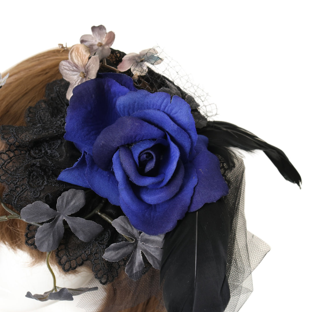 Moitie 黒薔薇コサージュ USED】薔薇ヘッドドレス&コサージュ | Morun x Muuna Stoik Wunderwelt