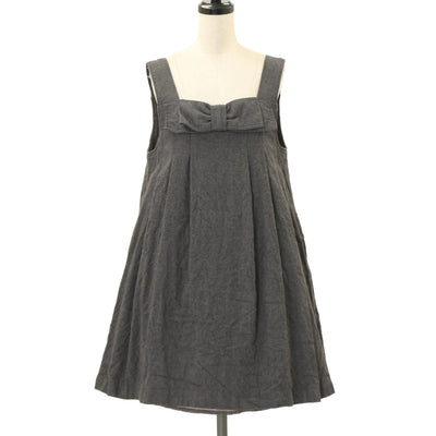 USED】【Mサイズ】コットンベルベットのバックフリルドレス | Jane