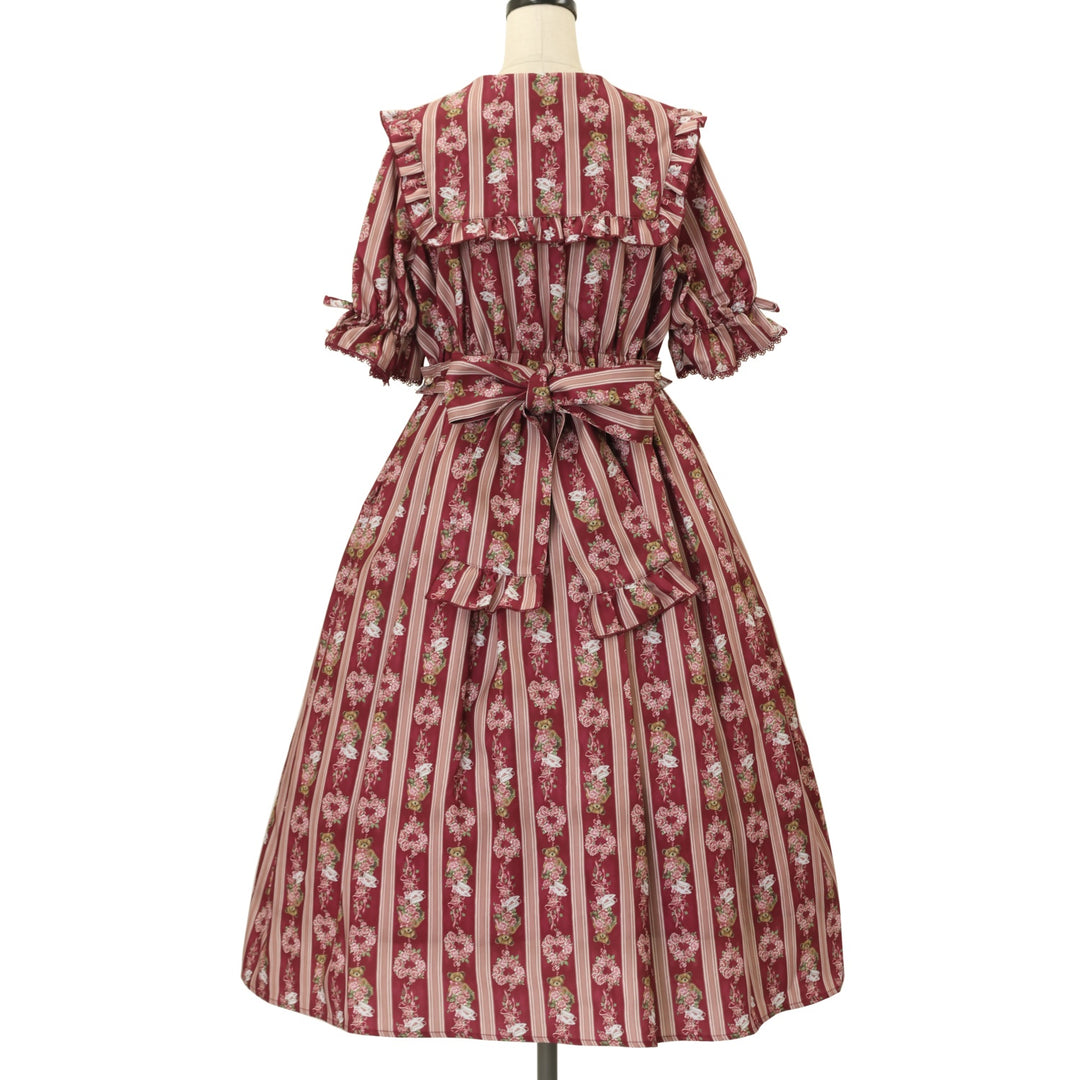 新品タグ付き　axes femme ロージーベアシリーズ ワンピース Mサイズ USED】【axes femme kawaii/Mサイズ】Rosy Bear柄ワンピース