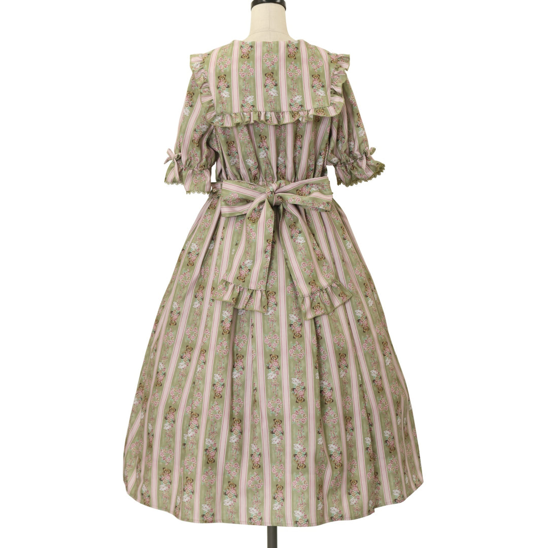 USED】【axes femme kawaii/Mサイズ】Rosy Bear柄ワンピース