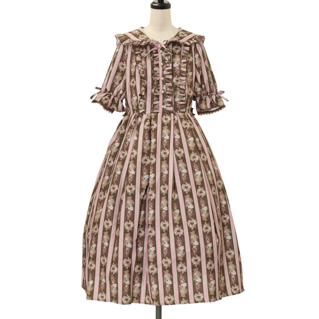 USED】【axes femme kawaii/Mサイズ】Rosy Bear柄ワンピース