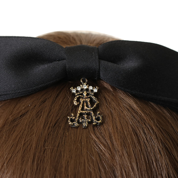 【4月中までSALE】新品タグ付き♡激レア♡MARSビジューリボンカチューシャ黒 USED】まんなかリボンカチューシャ | ALICE and the PIRATES
