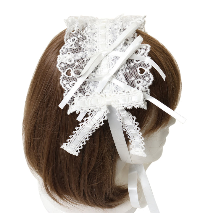 USED】Twinkle Sugar Dot レースヘッドドレス（ホワイト×ホワイト