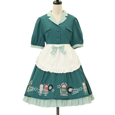 USED】STRAWBERRY カフェスカラップワンピース| BABY, THE STARS SHINE
