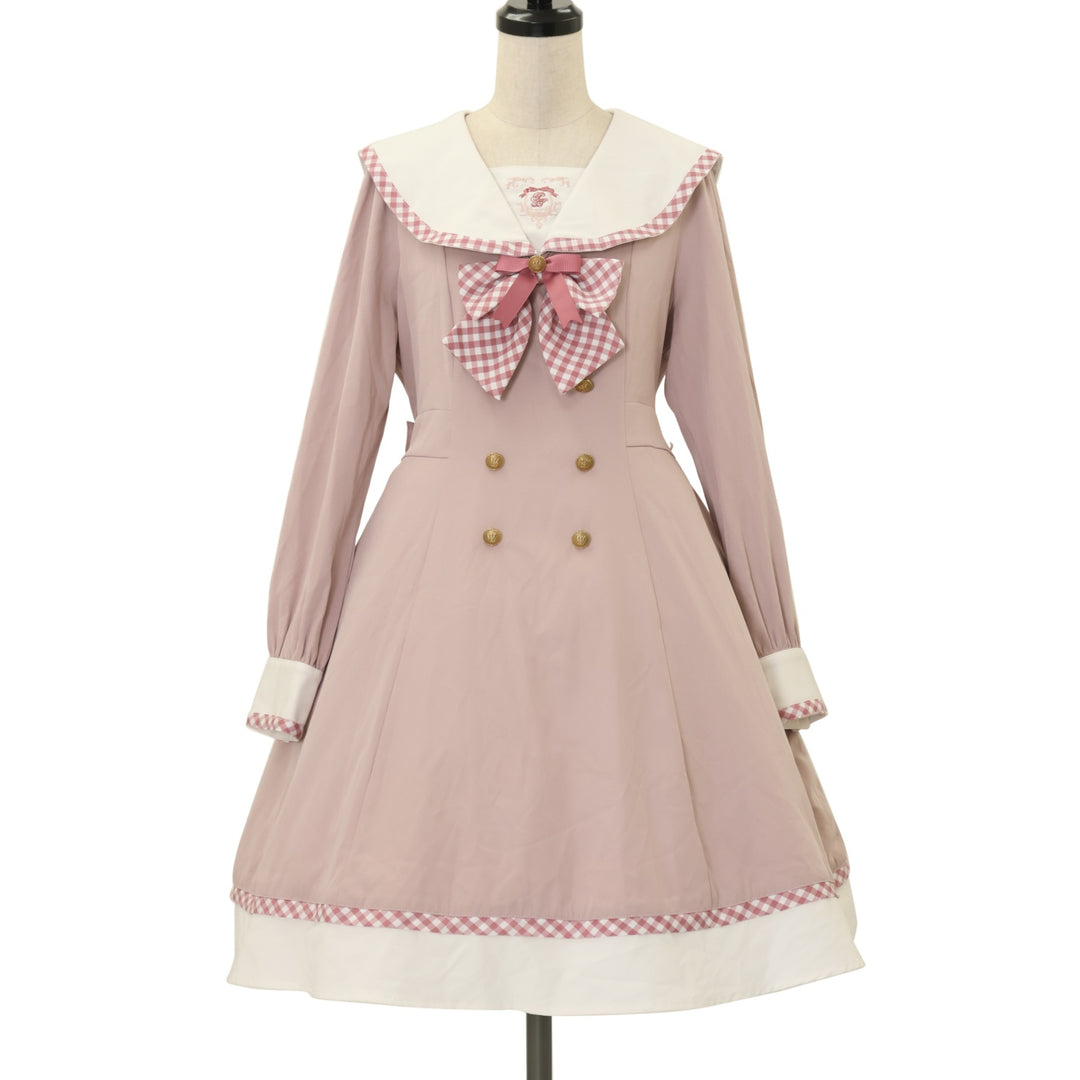 USED】French Gingham セーラーワンピース | Amavel | ロリータ
