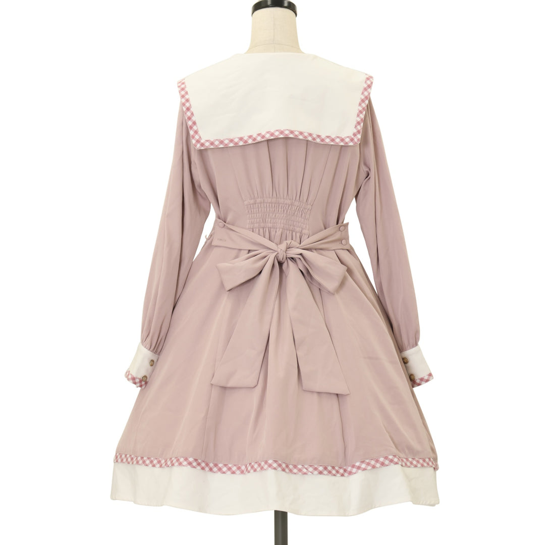 USED】French Gingham セーラーワンピース | Amavel | ロリータ
