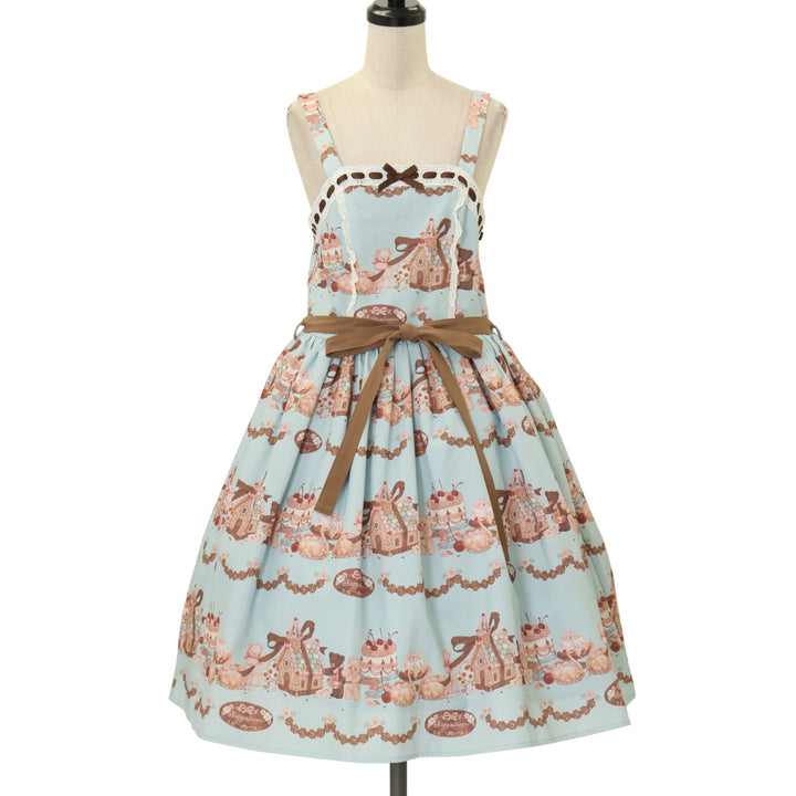 USED】【axes femme kawaii/Mサイズ】お菓子の家柄ジャンスカ