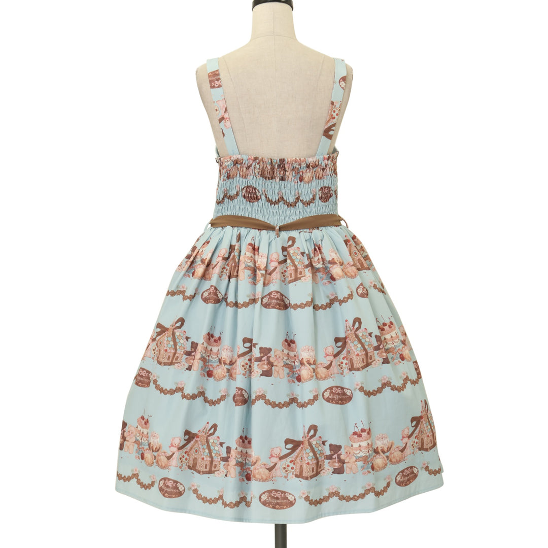 ブロンズ製 子供 アンティーク 可愛い イギリス USED】【axes femme kawaii/Mサイズ】お菓子の家柄ジャンスカ