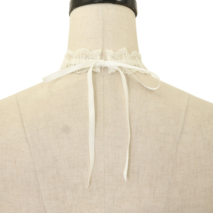 USED】ローズロゴチャームレースチョーカー（white x white x gold