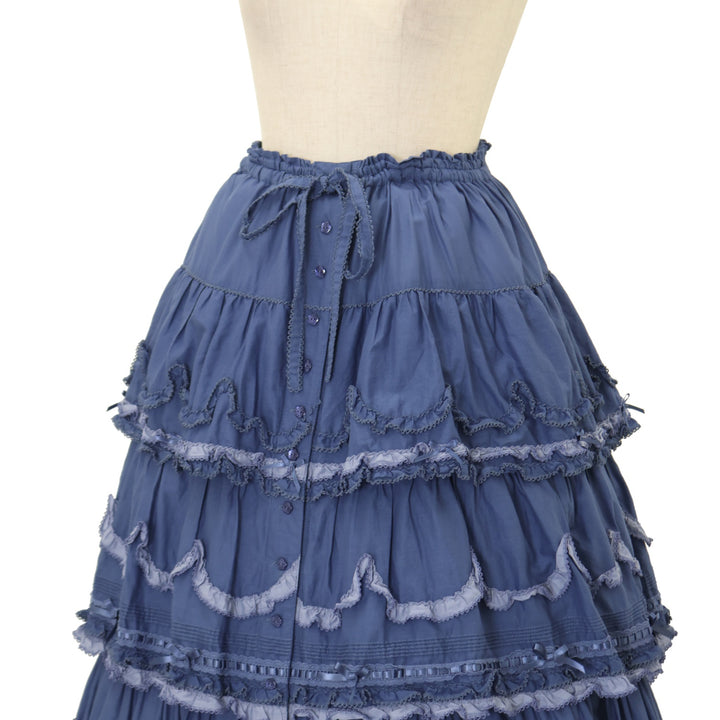 h.NAOTO blue rose パニエ スカート USED】Berry Rose刺繍入りパッチワークスカート | PINK HOUSE