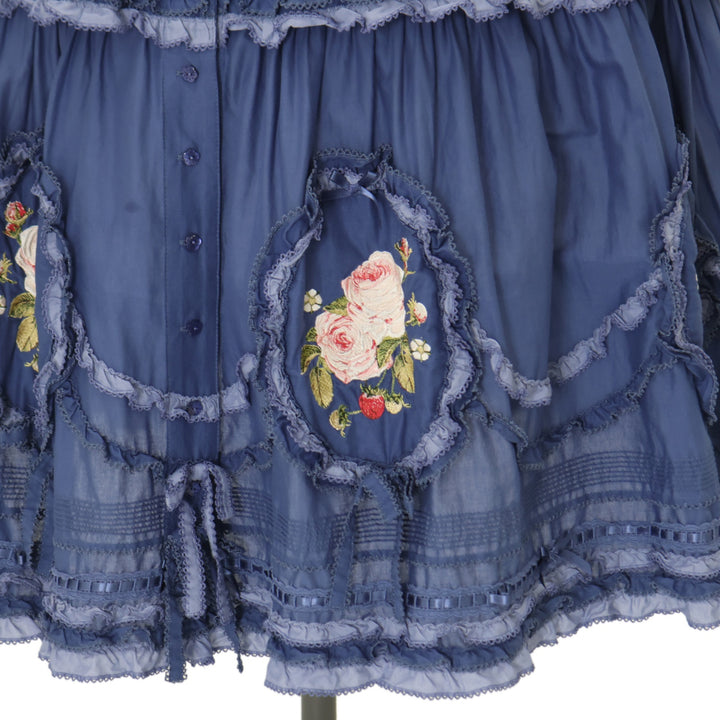 USED】Berry Rose刺繍入りパッチワークスカート | PINK HOUSE