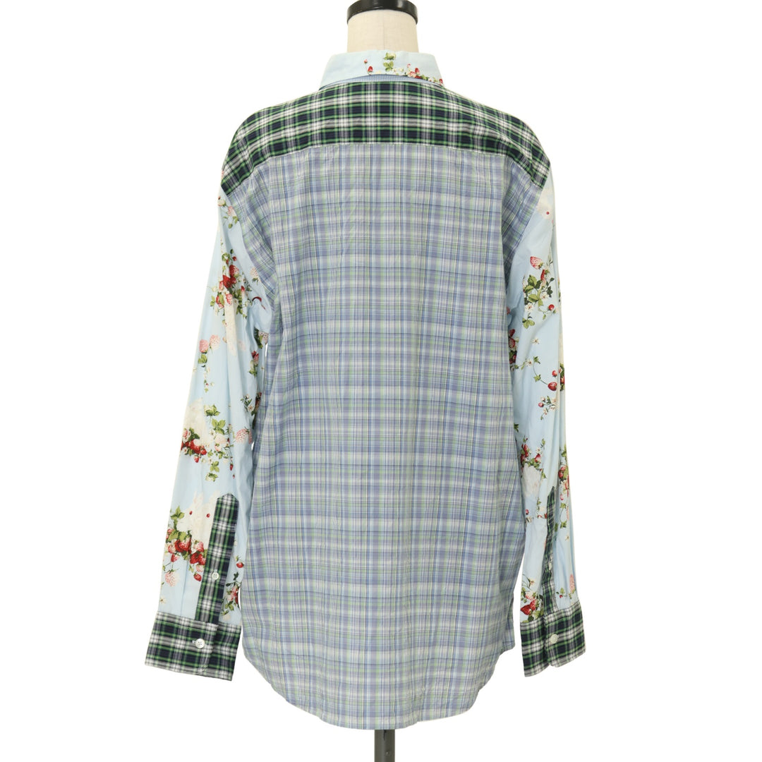 USED】【Karl Helmut】野いちごの森プリントパッチワークシャツ