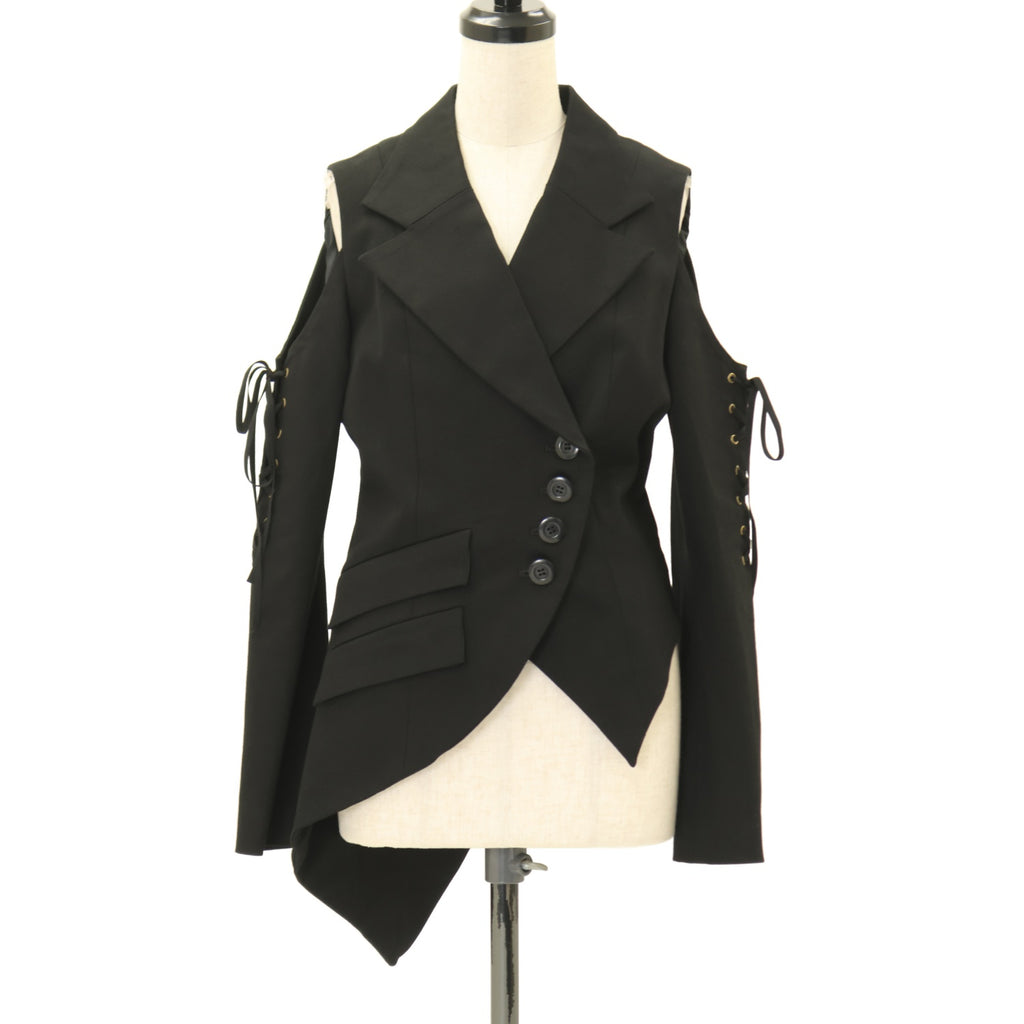 新品 BLACK PEACE NOW 変形アシンメトリージャケット M USED】【Mサイズ】肩開きアシンメトリージャケット | BLACK PEACE NOW