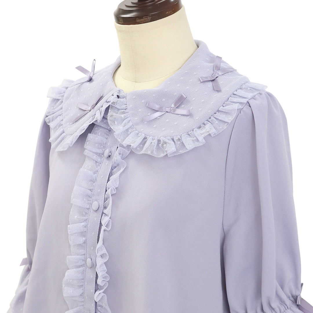 USED】【axes femme kawaii/Mサイズ】プチリボン半袖ブラウス