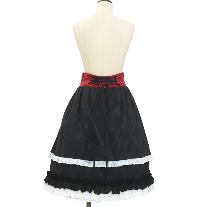 USED】【HELI-Xコラボ】レクイエムに秘める愛 赤黒スカート | ATELIER