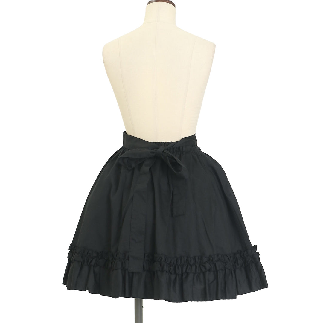 00s BLACK PEACE NOW archive レース スカート USED】【PEACE NOW/Mサイズ】ミニエプロン付きフリルスカート | BLACK