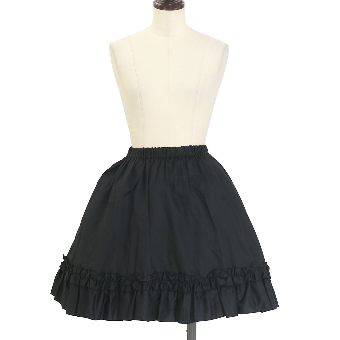 美品　希少　PEACE NOW プリーツミニスカート　ブラック USED】【PEACE NOW/Mサイズ】ミニエプロン付きフリルスカート | BLACK