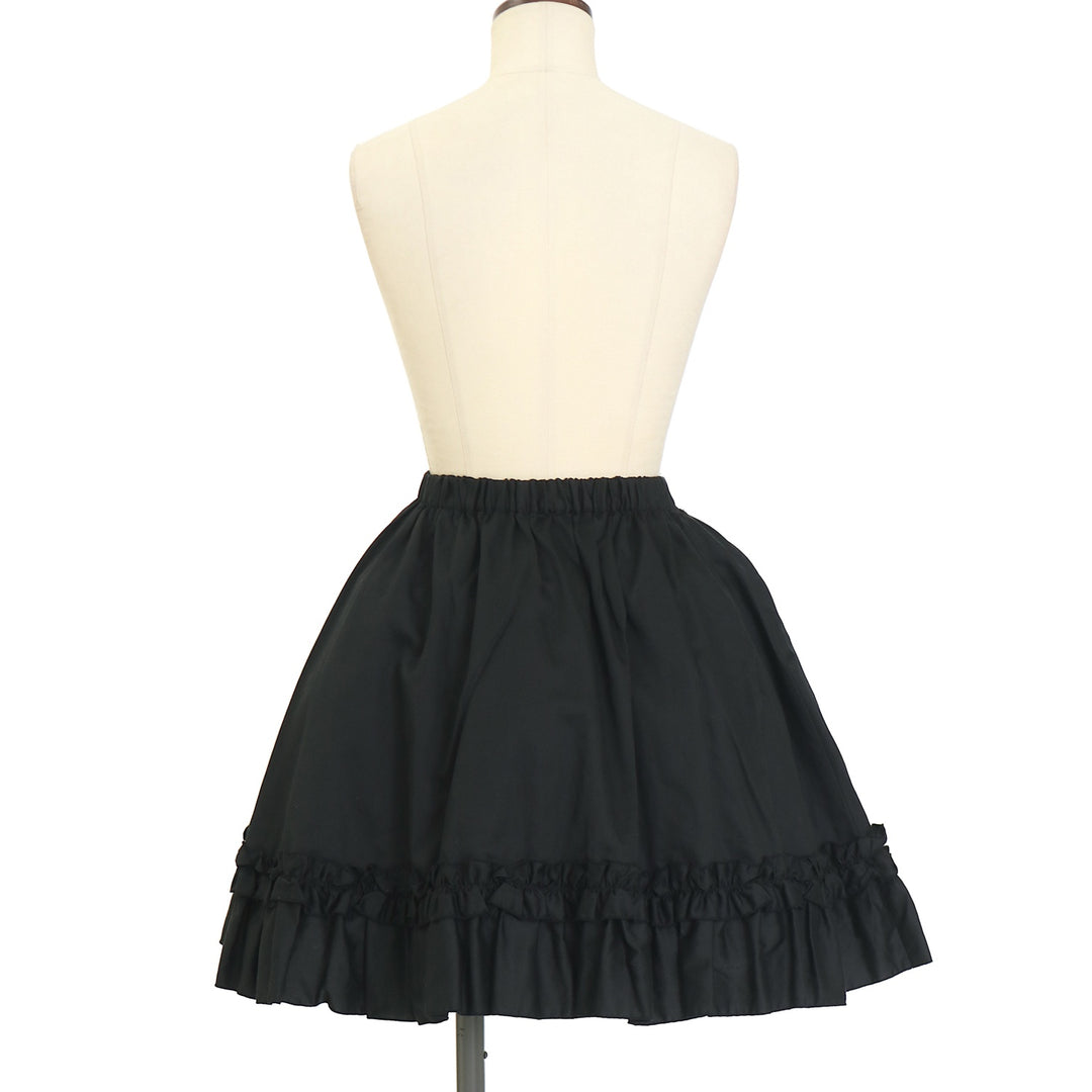 PEACE NOW（ピースナウ）　ミニスカート　黒 USED】【PEACE NOW/Mサイズ】ミニエプロン付きフリルスカート | BLACK