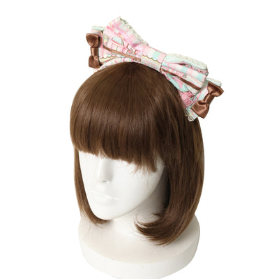Angelic Pretty Heartカチューシャ 無地 BK ヘッドドレス USED】Heartヒロインリボンヘッドドレス(無地) | Angelic Pretty
