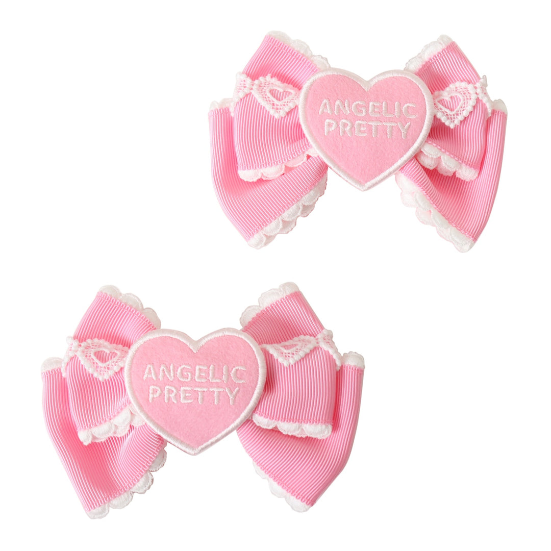 USED】HeartワッペンリボンクリップSet | Angelic Pretty | ロリータ