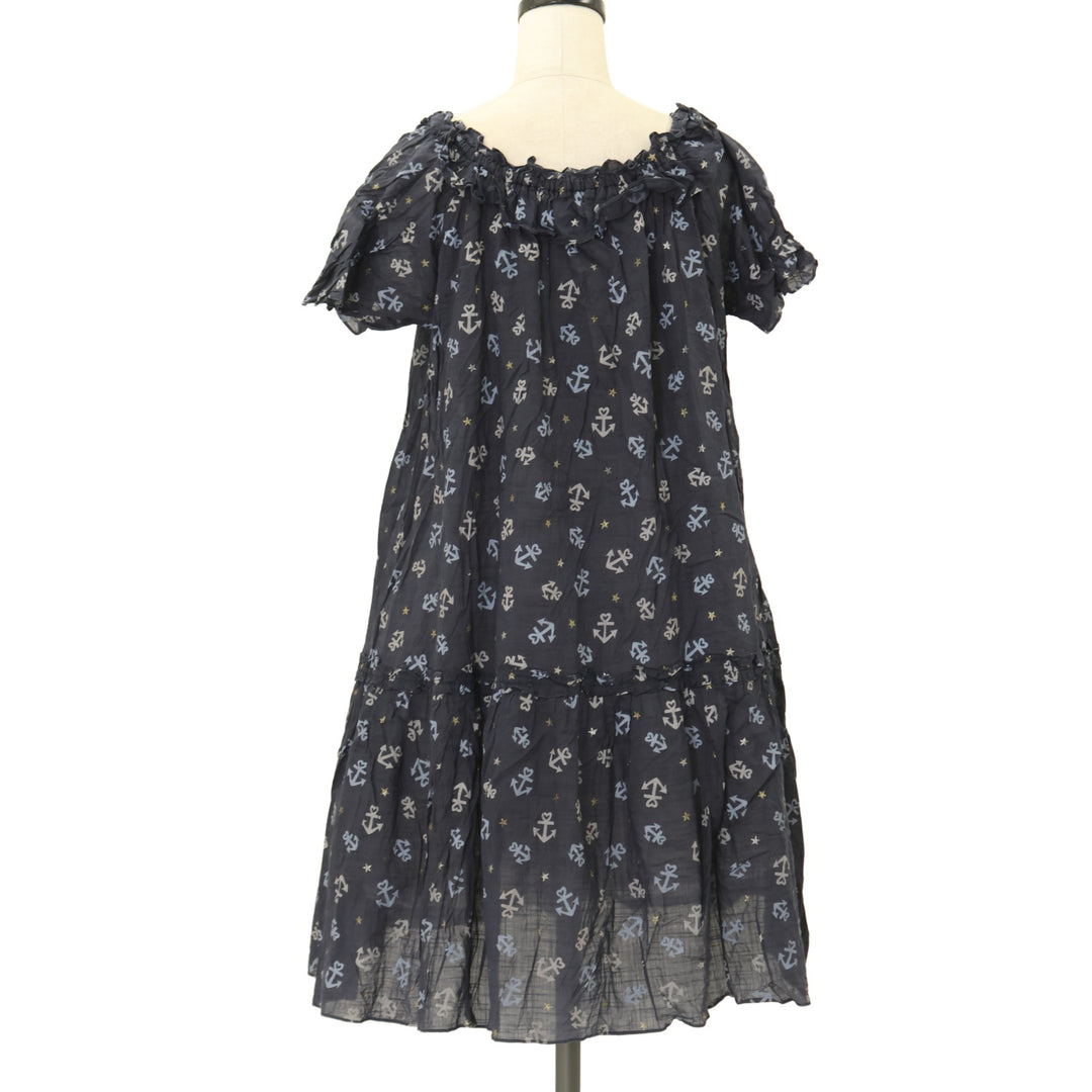 USED】【Mサイズ】ハートパイレーツプリントのスモックワンピース