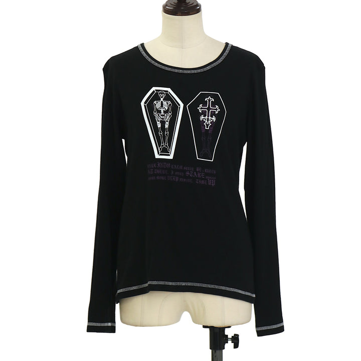 black peace Now 長袖 カットソー ゴシック archive USED】【PEACE NOW/Mサイズ】コフィンプリントTシャツ | BLACK PEACE