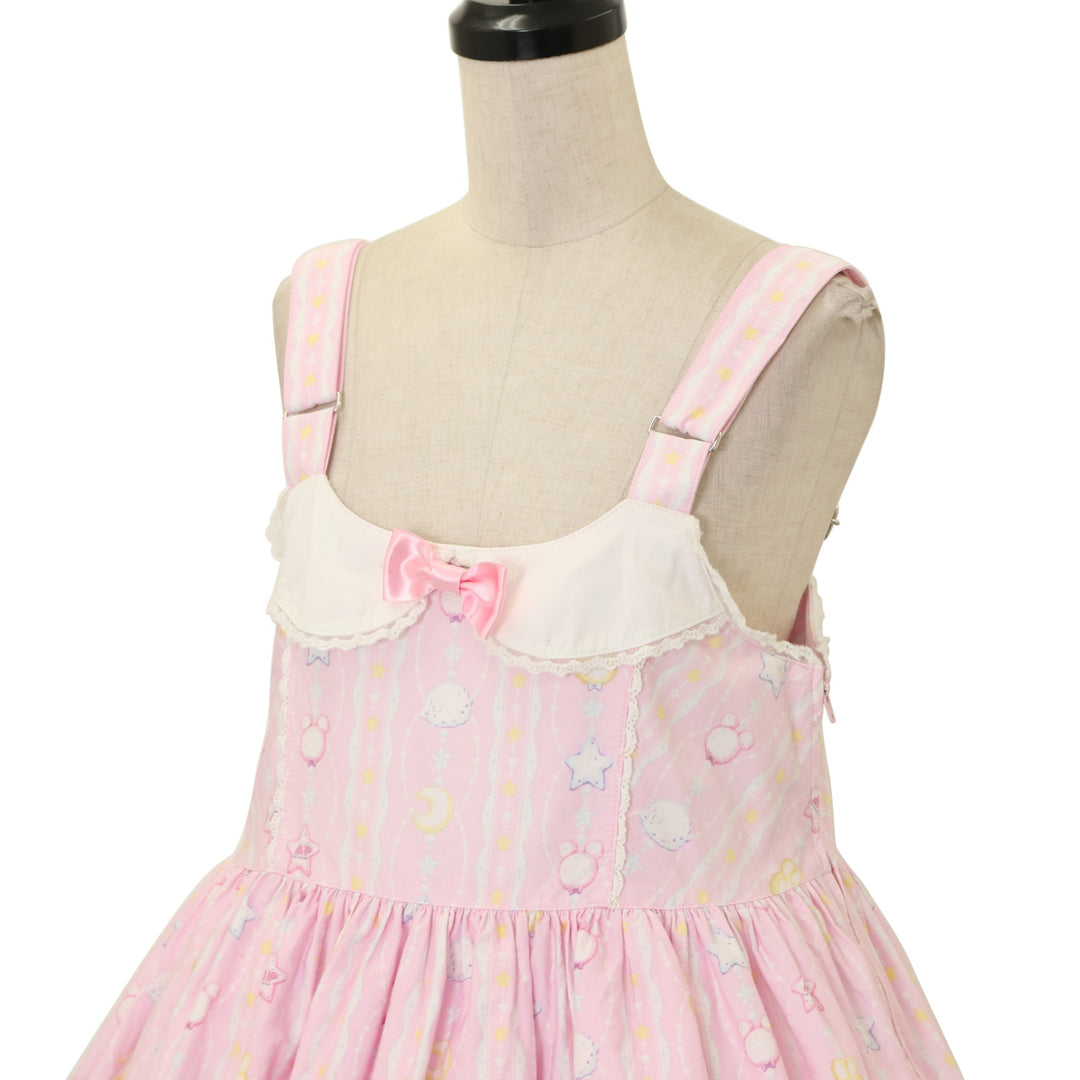 USED】Cotton Candy Shop サロペット+リボンバレッタセット | Angelic