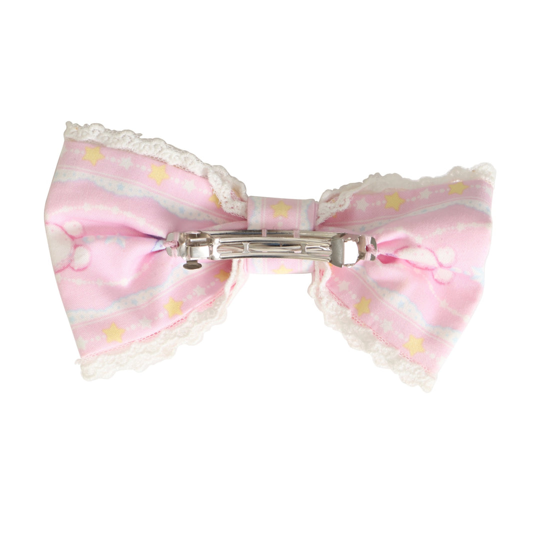 AngelicPretty PrincessLacyRibbonバレッタ ピンク USED】Cotton Candy Shop サロペット+リボンバレッタセット | Angelic