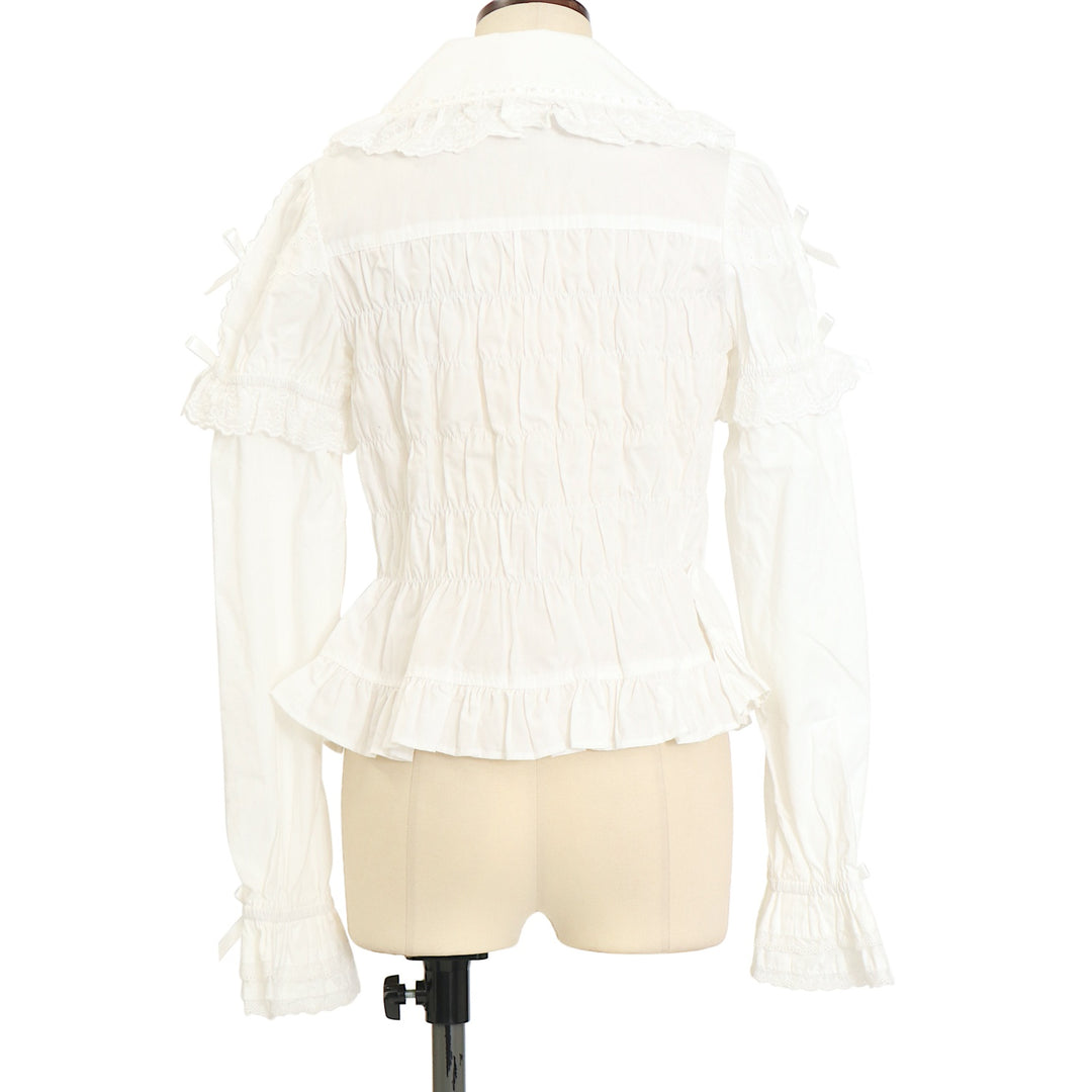 Angelic Pretty 長袖半袖 ブラウス シロ シャーリング Angelic Pretty 