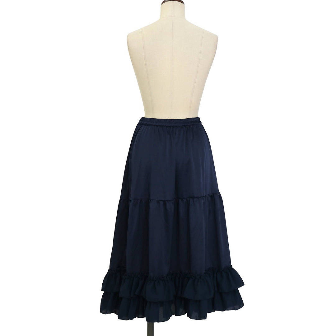 USED】【axes femme kawaii/Mサイズ】レースフリルミディペチスカート