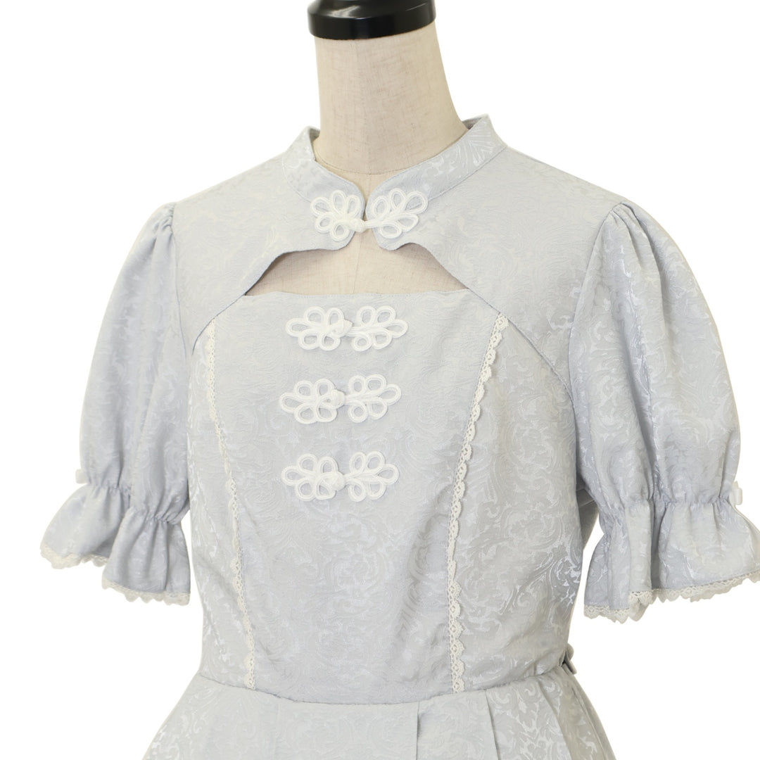 USED】【axes femme kawaii/Mサイズ】チャイナ釦ジャガードワンピ