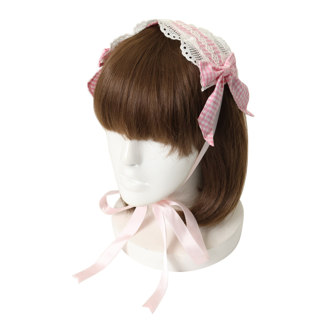 USED】お花レースギンガムヘッドドレス | Angelic Pretty Wunderwelt