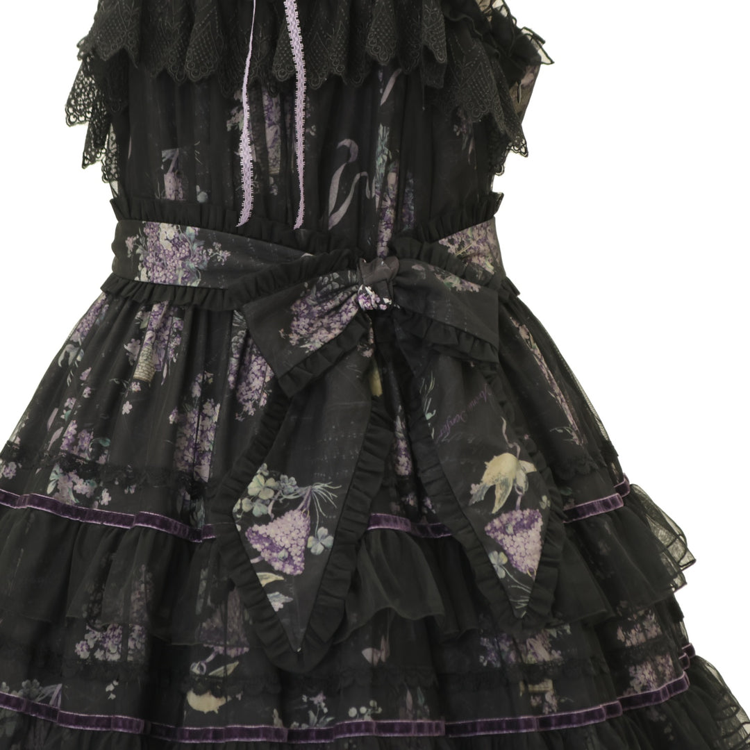 蛙*迄様 2011年頃お嬢様のパーティジャンパースカート クロ USED】【Avenue d'enfer/XLサイズ】Flora's Veil ジャンパースカート
