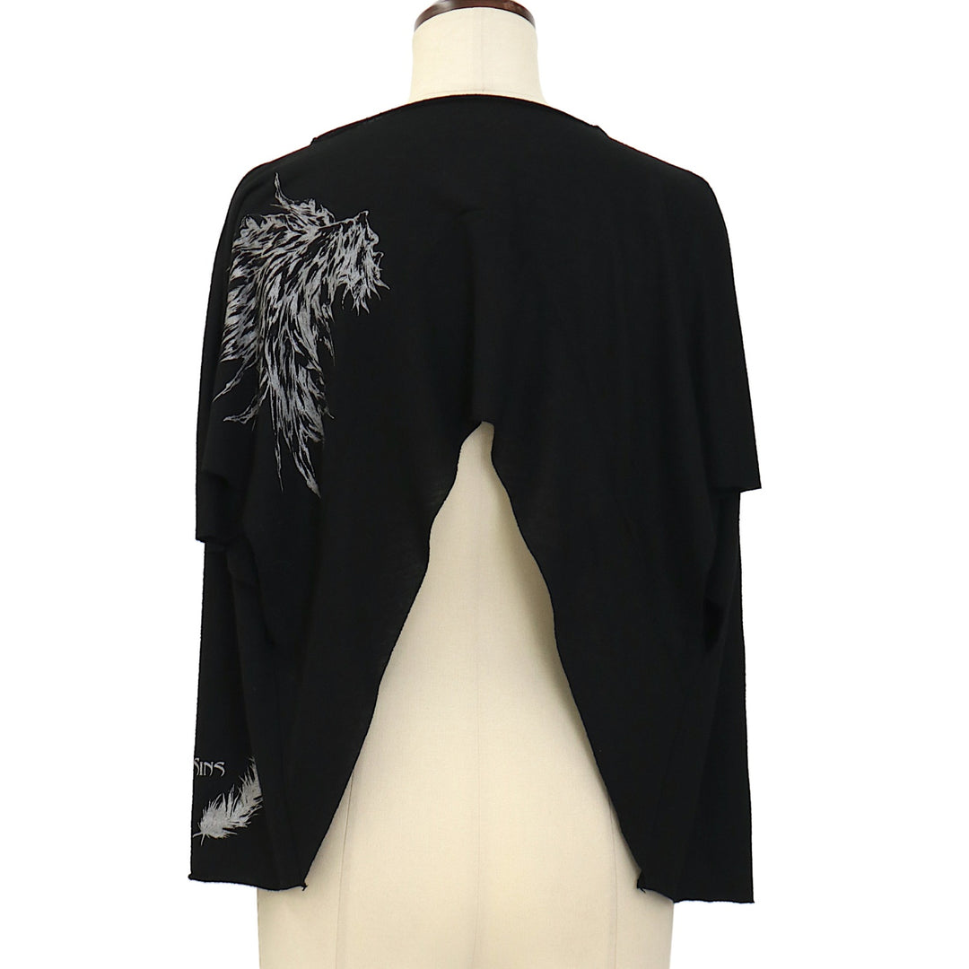 h.NAOTO 　Angel Wings オーバーサイズ カットソー USED】片翼プリント変形トップス | h.NAOTO Wunderwelt Online Shop