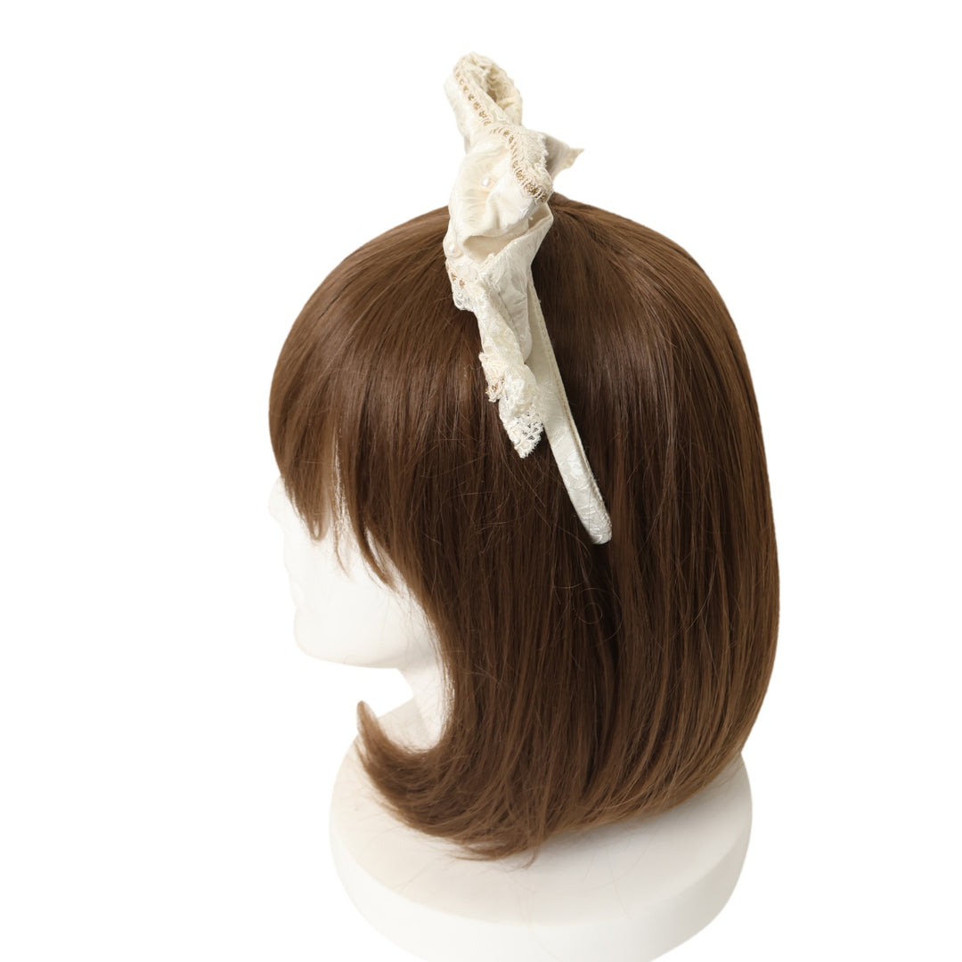 USED】ローズジャガードパールリボンカチューシャ | Angelic Pretty