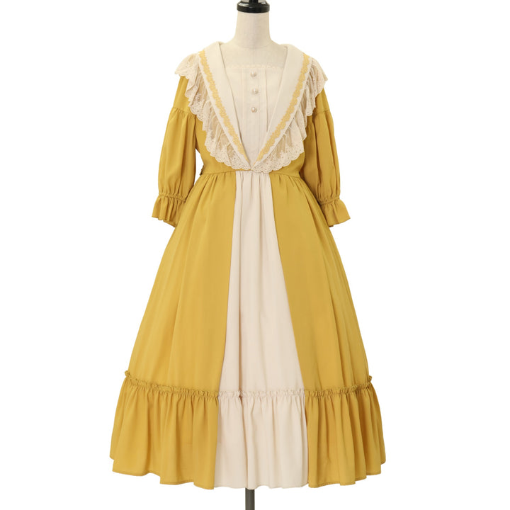 axes femme kawaii マリアンヌワンピース　黄色 USED】【axes femme kawaii/Mサイズ】マリアンヌワンピース