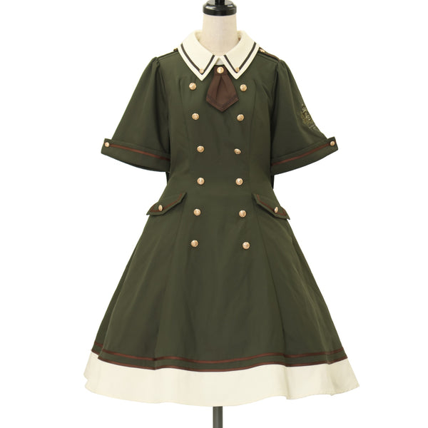 Amavel Iron Veilワンピース カーキ Amavel Iron Veilワンピース