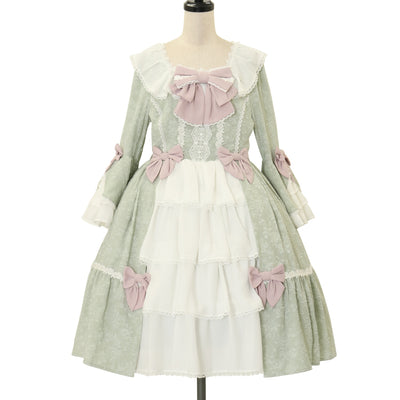 USED】【青木美沙子コラボ】Rose Princessヨーク切替ワンピース
