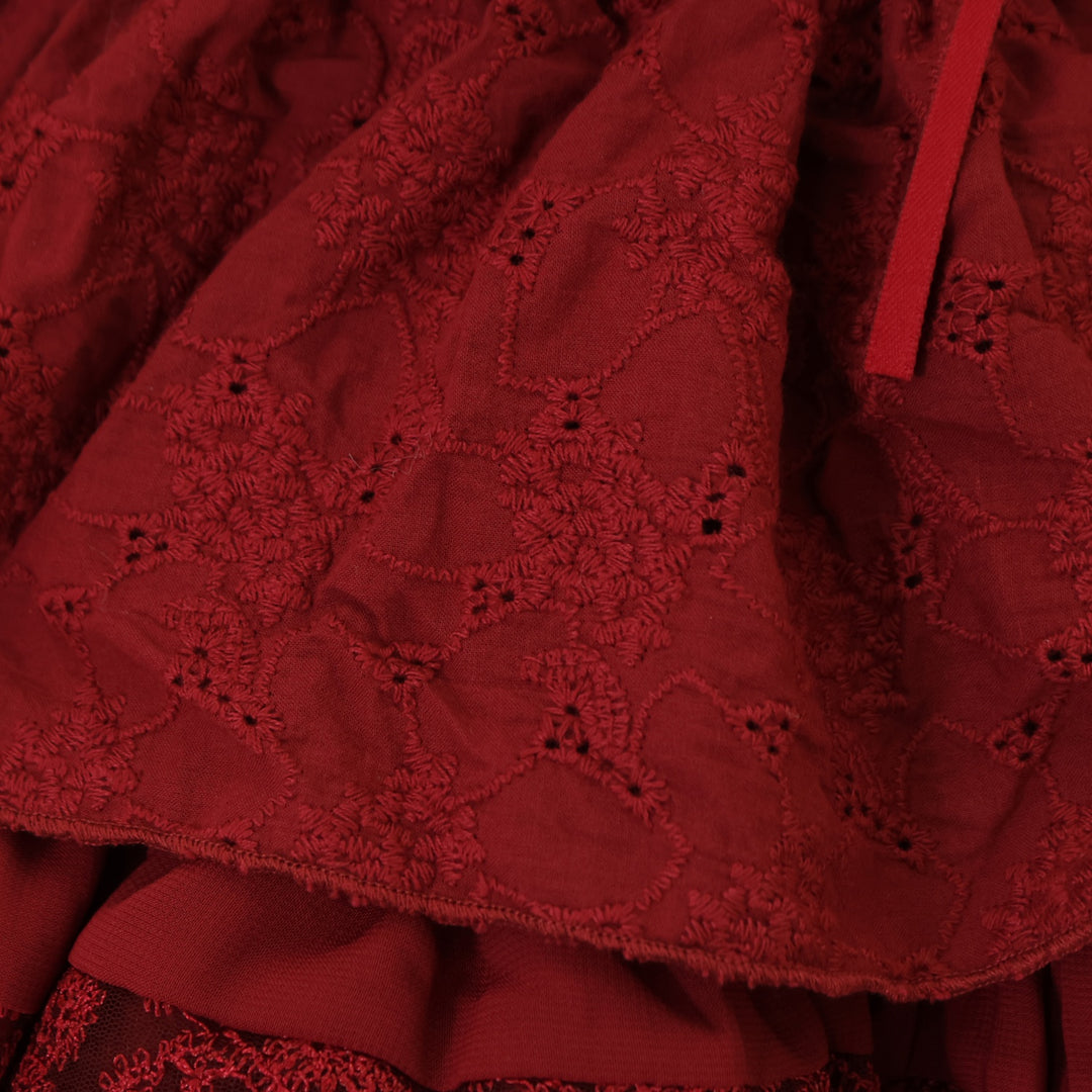 USED】【Vallée lys】Precious Embroidered Lace Mini Dress | ATELIER