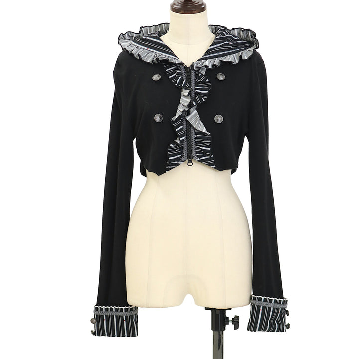 PUTUMAYO プトマヨ ジップアップ パーカー レース ウサミミ USED】Midnight Parade ショートパーカー | PUTUMAYO | ロリータ
