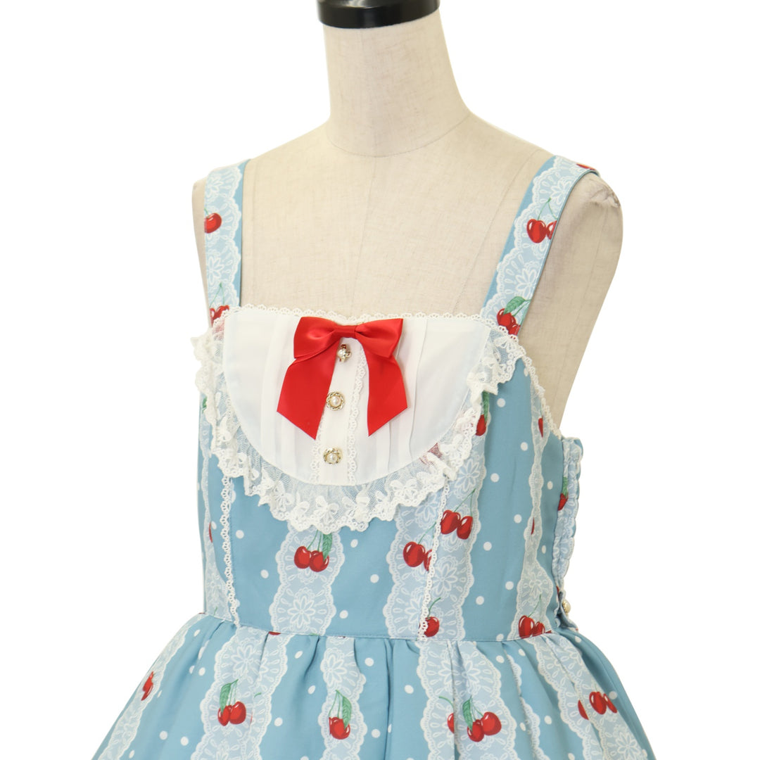 USED】【axes femme kawaii/Mサイズ】クマパフェ総柄ジャンスカ