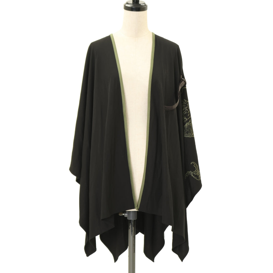 Qutie Frash 完売品 和パンク ポンチョ 羽織り 和柄 Wa-Goth USED】万能ポンチョ（カーキ） | Qutie Frash | ロリータ ゴスロリ